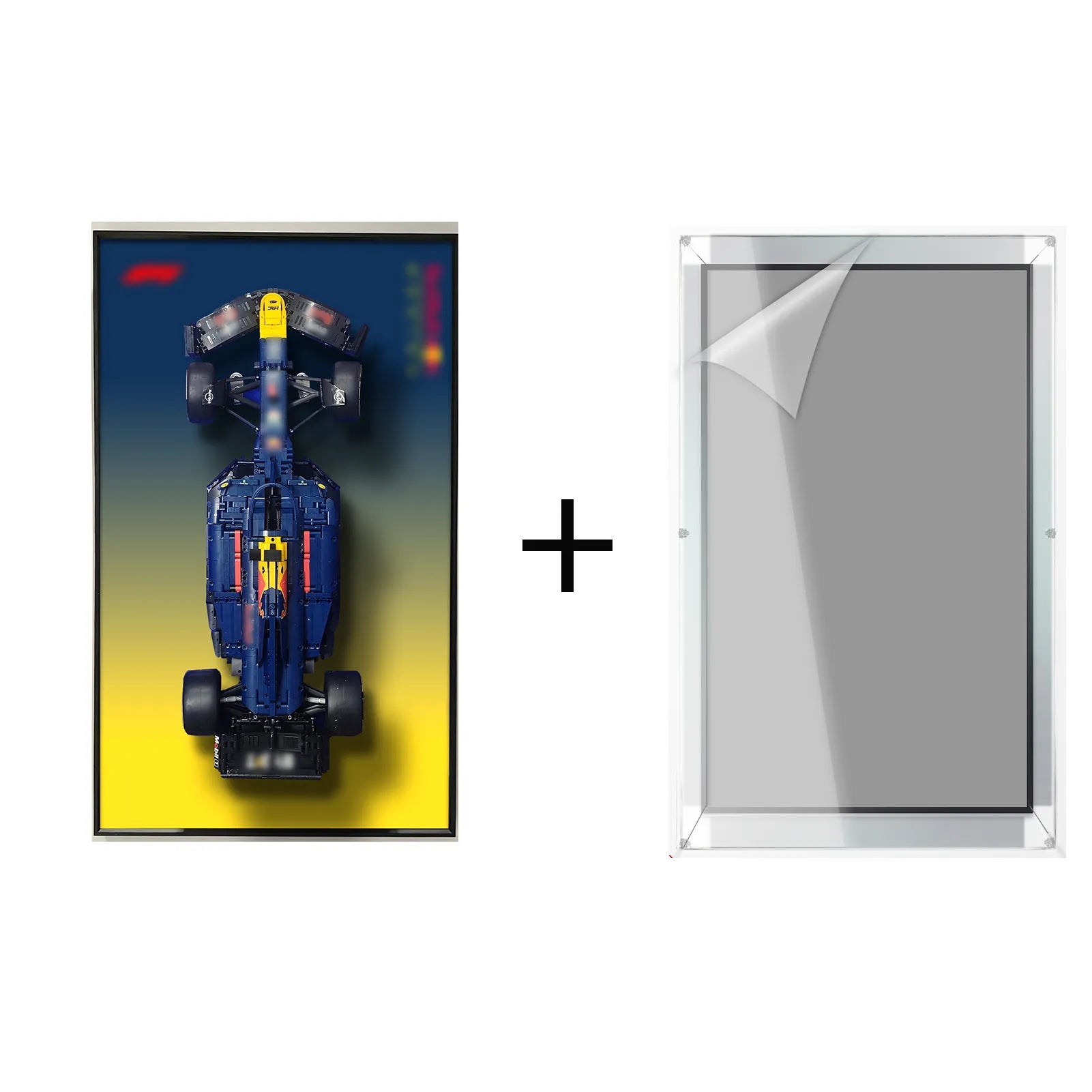 LEGO Oracle Red Bull Racing RB20 F1 Car 42206 Wall Display Frame - Premium Showcase for LEGO Technic Model Car Collection - Perfect for Home Office Decor, Man Cave Display & Racing Memorabilia