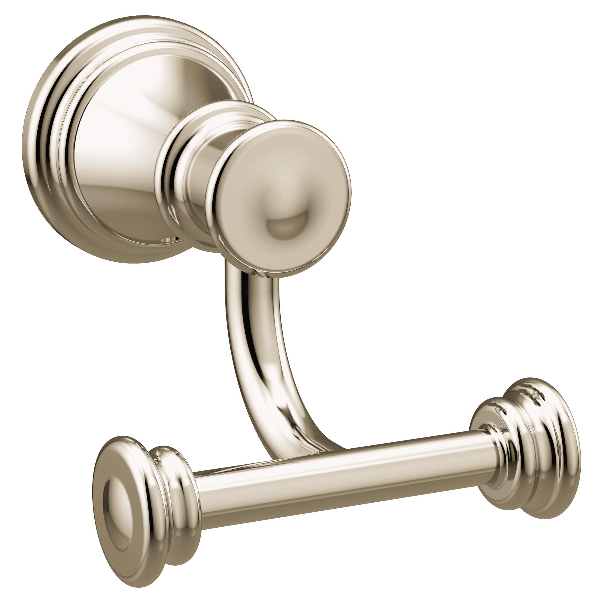 Moen Belfield 36-Inch Double Robe Hook & 24-Inch Towel Bar Set with 9-Inch Hand Towel Bar & Pivoting Toilet Paper Holder in Polished Nickel - Perfect for Bathroom Organization & Luxury Spa Experience