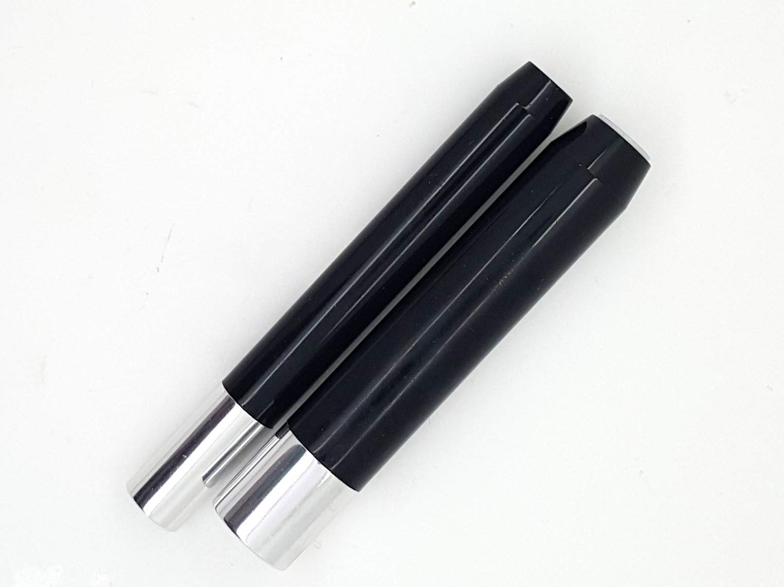 100-Pack Empty Twist-Up Jumbo Cosmetic Pencils - Black with Silver End & Clear Cap for DIY Lipstick & Lip Liner - Perfect for Makeup Artists, DIY Cosmetics, and Beauty Enthusiasts