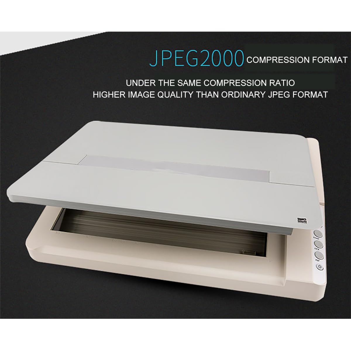 High-Resolution 1200 DPI A3 Flatbed Scanner with OCR Text Recognition - Scan to PDF Directly - Large Format Document Scanner for Home, Office & School Use - Perfect for Digitizing Books, Photos and Legal Documents