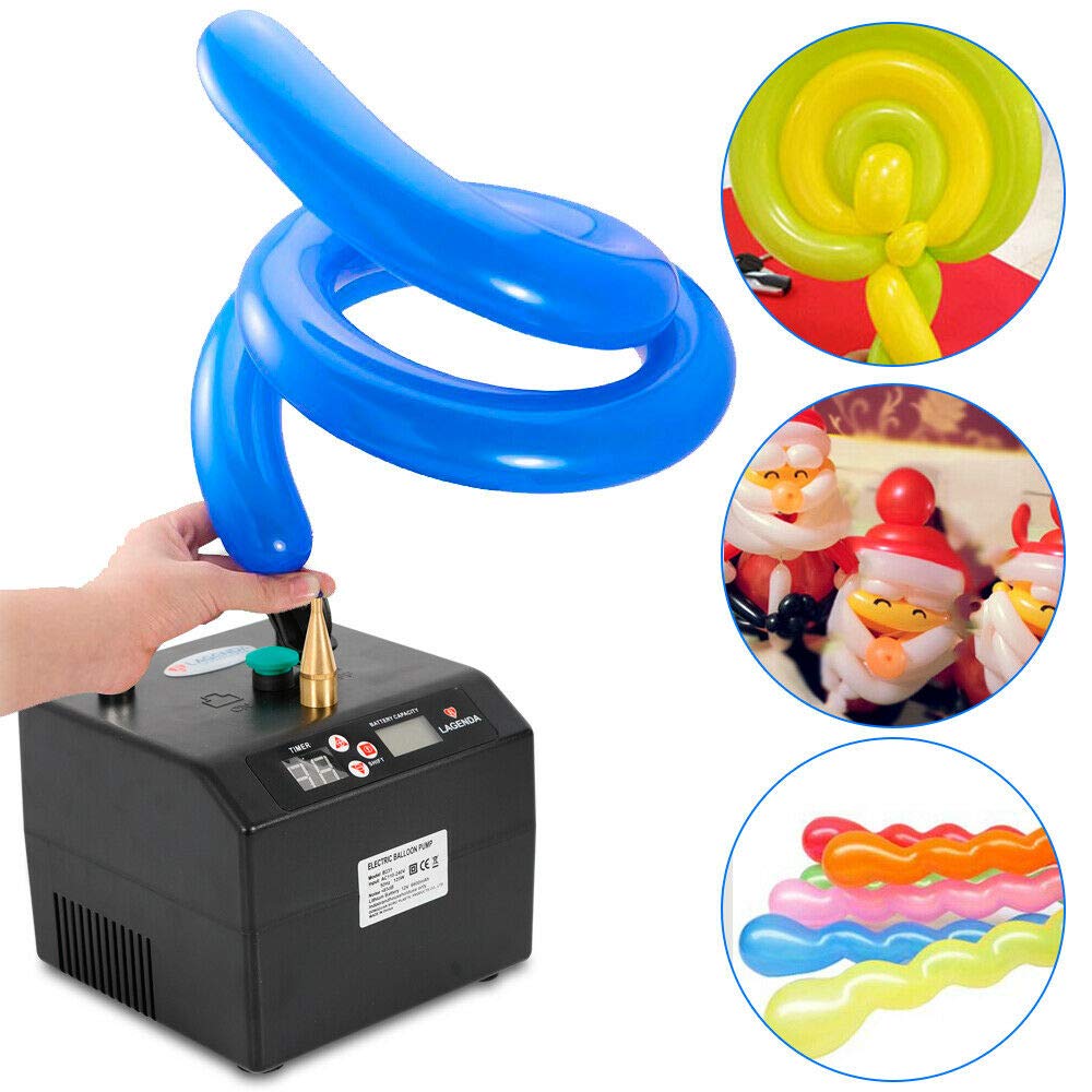Portable Electric Balloon Pump with Timer - Fast Balloon Inflator Blower for Party Decorations, Birthday Events, Baby Showers & Weddings - 110V Battery Powered Air Pump for Quick Balloon Setup