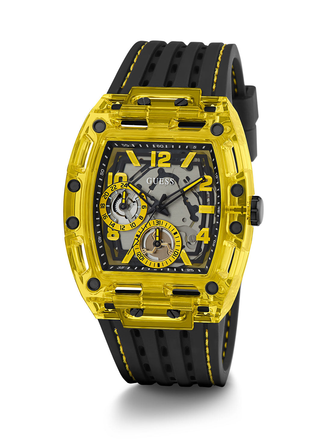 Black & Yellow Phoenix Silicone Watch for Men & Women - Durable, Lightweight & Waterproof - Perfect for Running, Swimming & Outdoor Activities