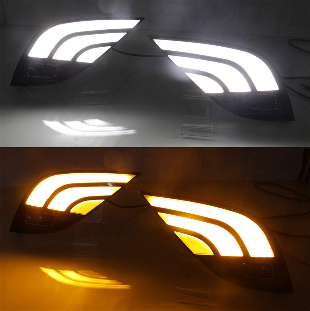 2018-2020 Toyota Camry Super Bright LED Daytime Running Lights - DRL Fog Lights with Clear Lens for Front Bumper & Side Marker - Perfect for Night Driving & Enhanced Visibility