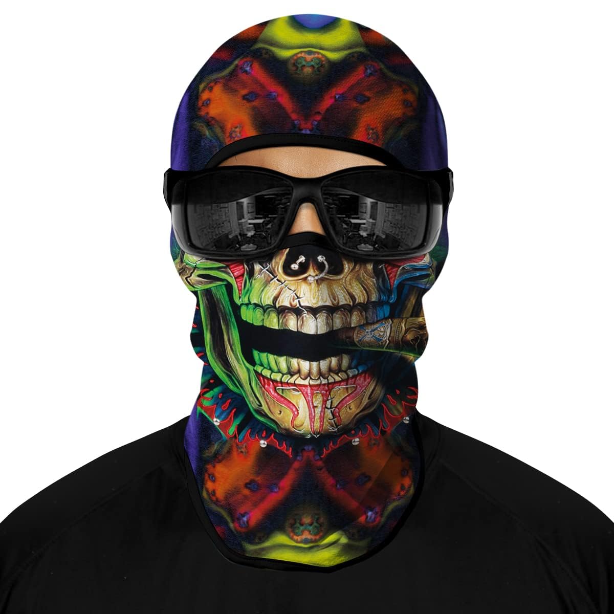 3D Skull Full Face Balaclava Mask - UV Sun Protection for Men - Motorcycle, Ski, Cycling, Fishing & Outdoor Activities - Warm & Breathable Winter Scarf for Cold Weather Adventures