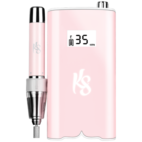 Beyond PRO Portable Nail Drill Machine - Professional Electric Nail File for Acrylic & Gel Manicures, 30000 RPM Cordless Nail Art Tool with 6 Bits (Pink) | Perfect for Home Salon, Nail Artists & DIY Manicures