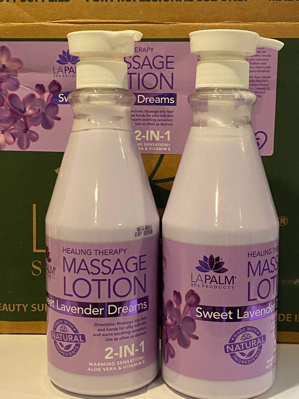 Sweet Lavender Dreams Healing Therapy Massage Lotion - 24oz (2 Pack) | Relaxing Aromatherapy for Stress Relief & Muscle Recovery - Perfect for Spa, Home Massage & Self-Care Routines