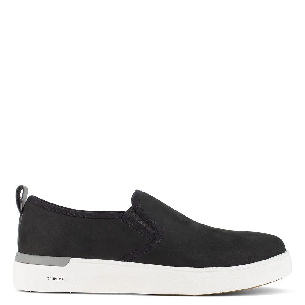 Rockport Women's RK643 Parissa Black Composite Toe Slip-On Work Shoes - Safety Toe, Comfortable & Lightweight for Nurses, Waitresses & Warehouse Workers (Size 7)