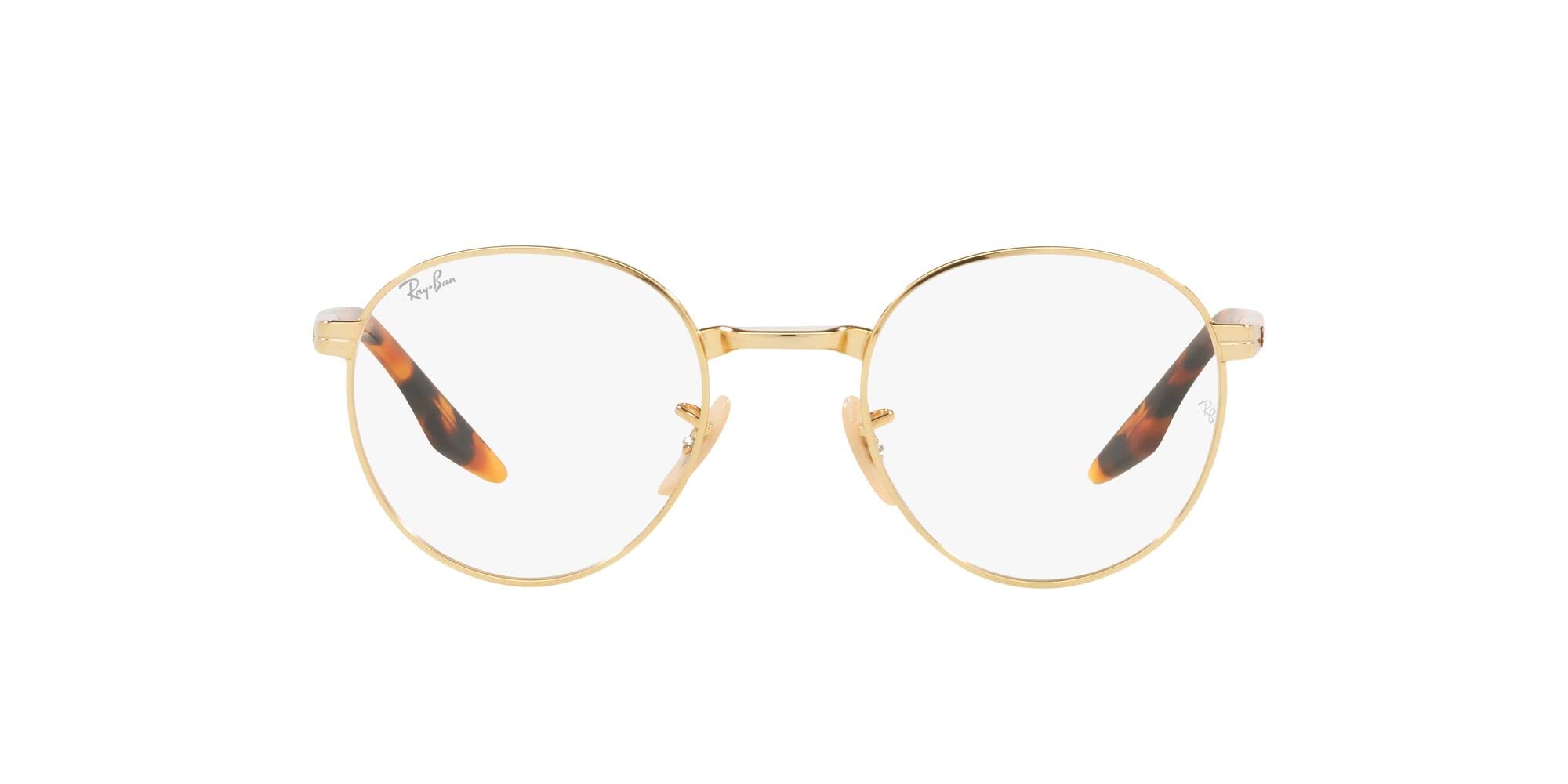 Ray-Ban Rx3691vf Low Bridge Fit Round Prescription Eyewear Frames for Men & Women - Comfortable Glasses for Small Nose Bridge, Perfect for Reading & Daily Wear