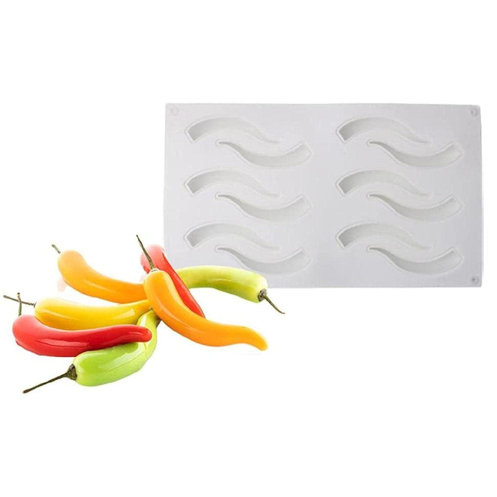 Silicone Fondant Mold - Chili Pepper Shaped Cake Molds for Mousse, Pastry, Pudding & Dessert Baking | Perfect for Birthday Parties, Halloween Treats & Holiday Baking