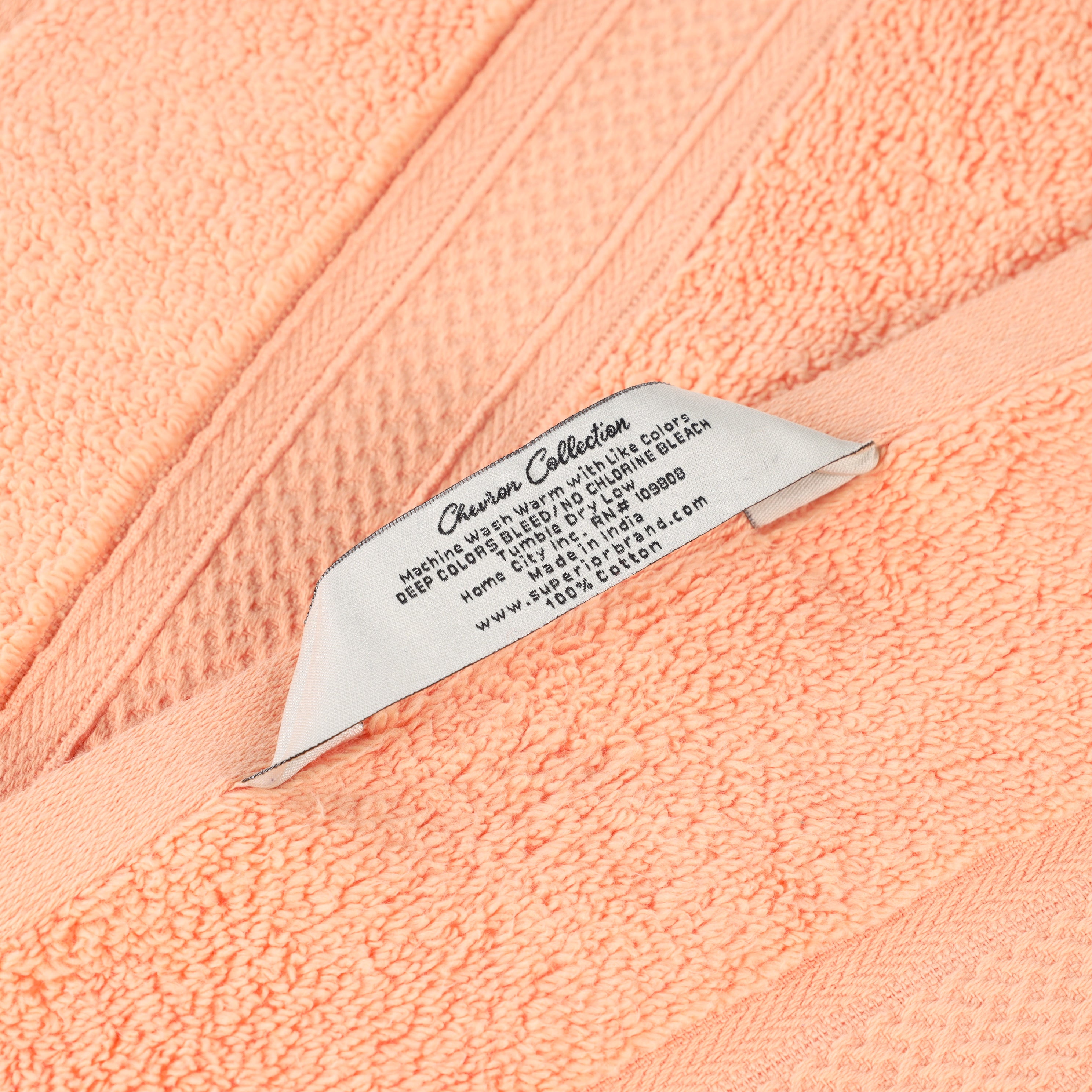 Premium Zero Twist Cotton Bath Sheet Set of 2 - Soft & Absorbent Solid & Jacquard Chevron Design for Luxury Bathroom & Spa Experience