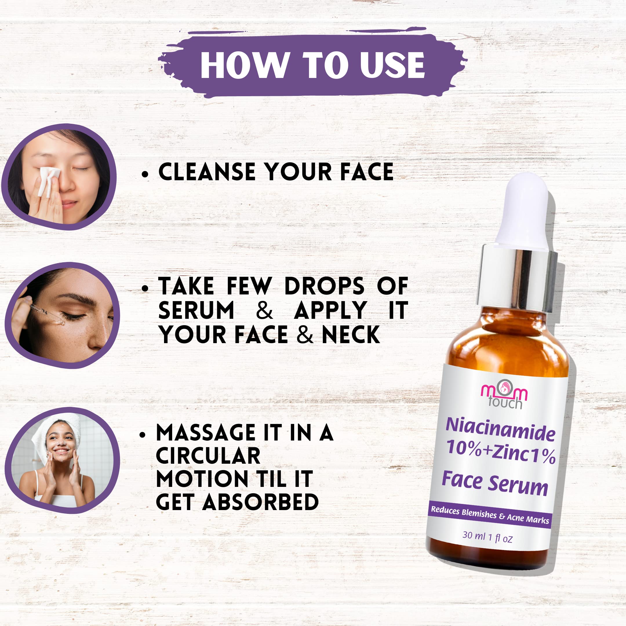 Niacinamide Face Serum with Zinc for Acne Marks, Blemishes & Oil Control | Skin Clarifying Anti-Acne Treatment for Oily & Acne-Prone Skin | 30ml | Reduce Breakouts & Improve Skin Texture for Daily Skincare Routine