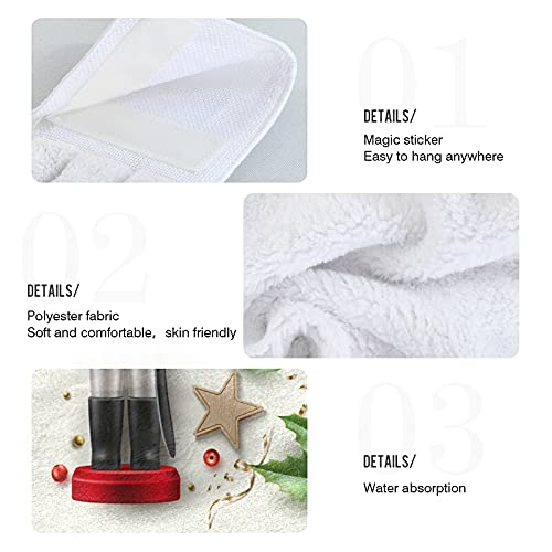 Premium Christmas Nutcracker Kitchen Towels - 2 Pack Soft Absorbent Hand Towels with Hanging Loop for Bathroom, Kitchen, Oven & Stove Handle - Holiday Decorative Dish Cloths for Winter Home Decor & Gifts
