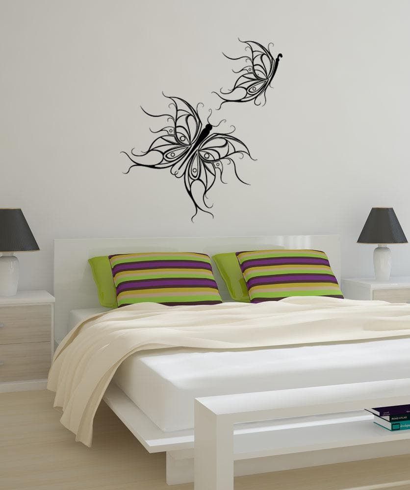Vinyl Wall Decal Sticker - Flying Designer Butterflies #1084 | Removable Home Decor for Bedroom, Nursery & Living Room