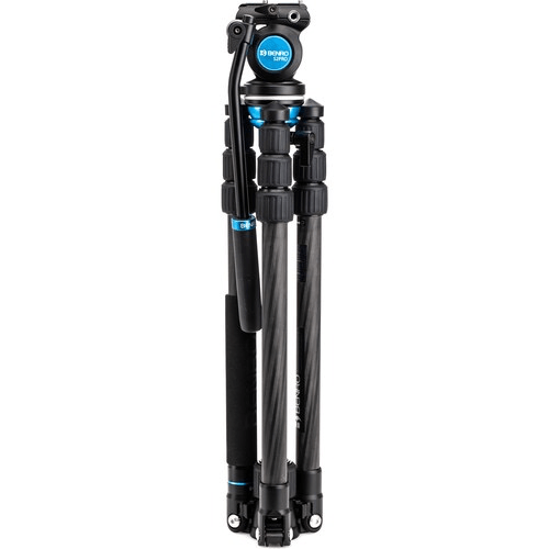 Benro Aero 2 PRO Carbon Fiber Travel Tripod with Twist Locks - Lightweight & Compact Video Tripod for Travel Vlogging, Photography, and Outdoor Adventures