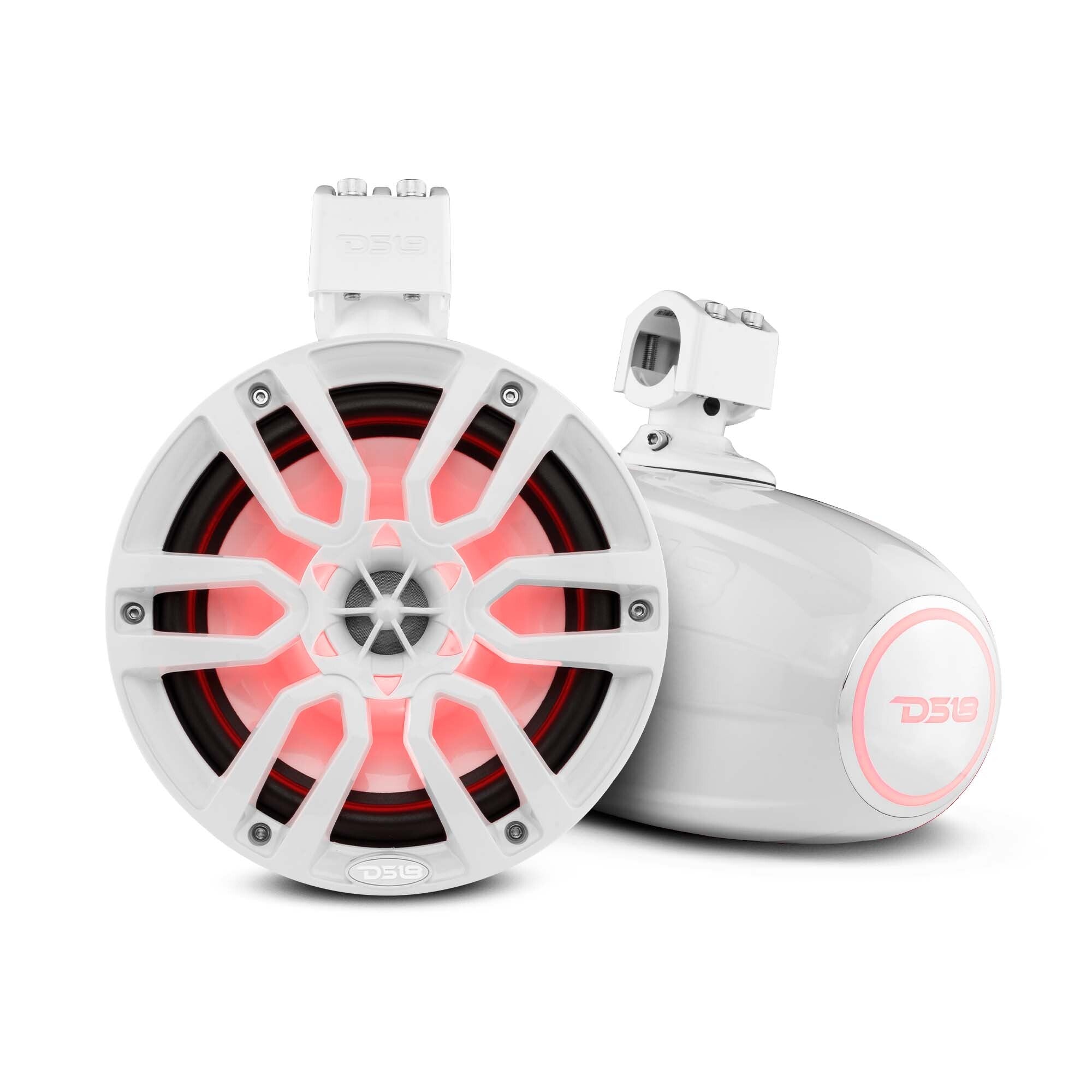 NXL 8 Marine and Powersports Towers LED RGB Lights 125 Watts RMS White - Perfect for Boats, ATVs, and Off-Road Vehicles Night Lighting