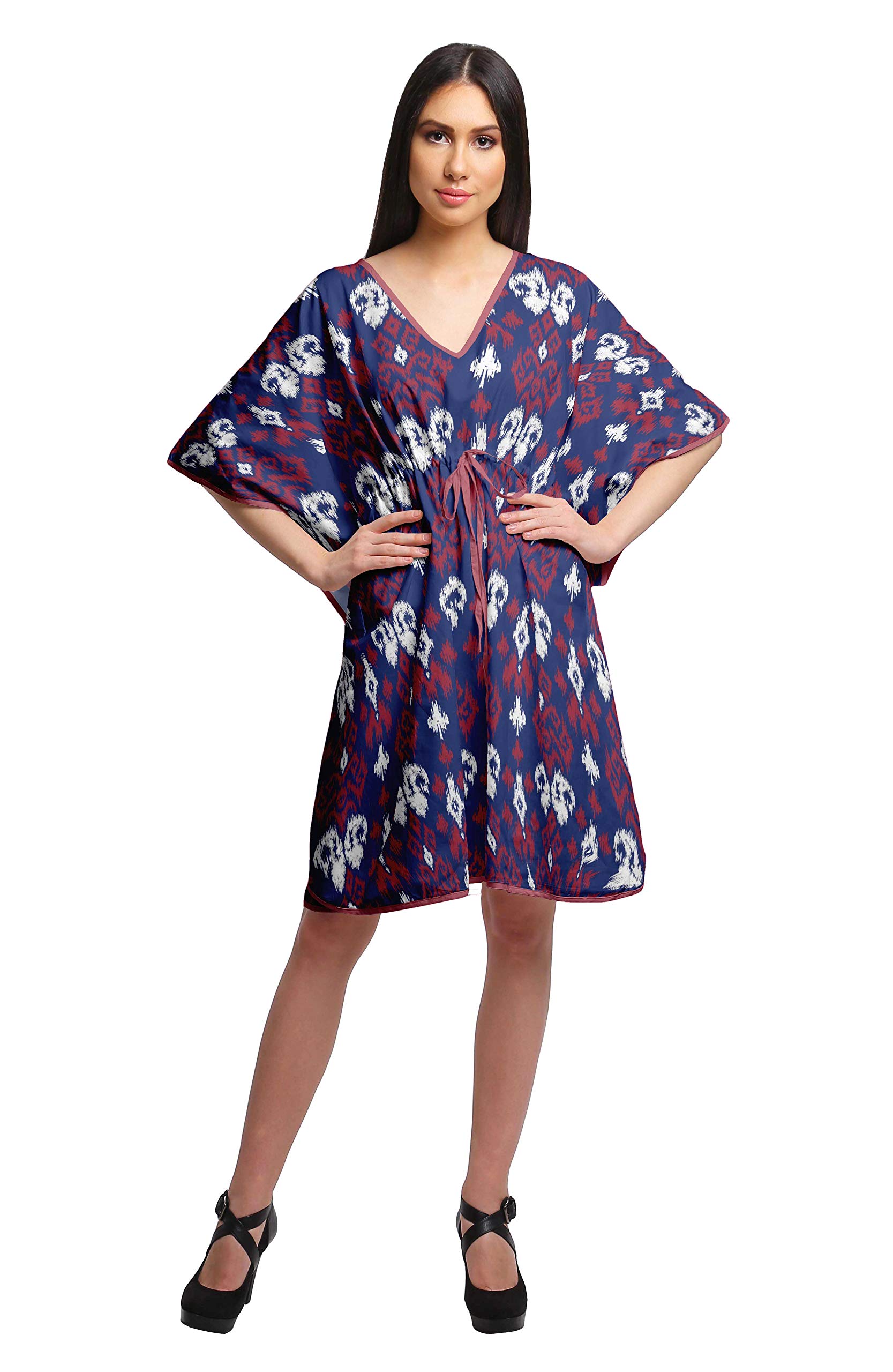 Women's Moomaya Beach Kaftan Dress - Flowy Printed Bikini Cover Up, Plus Size Swimwear Coverup for Pool, Vacation & Summer Outfits