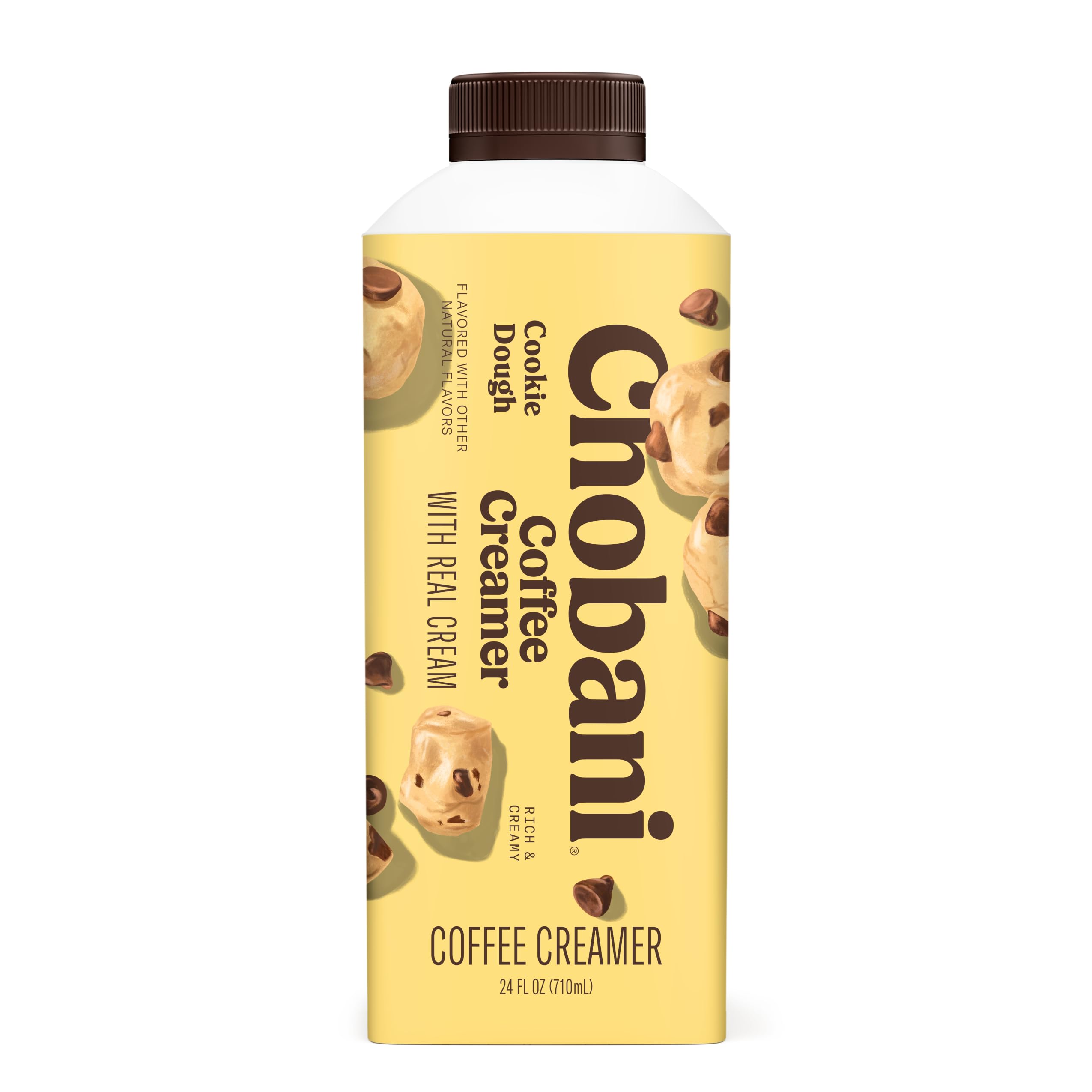 Chobani® Cookie Dough Flavored Coffee Creamer - 24 fl oz (710ml) Dairy-Free Non-Dairy Creamer for Coffee, Tea & Baking | Perfect for Home, Office & Cafes