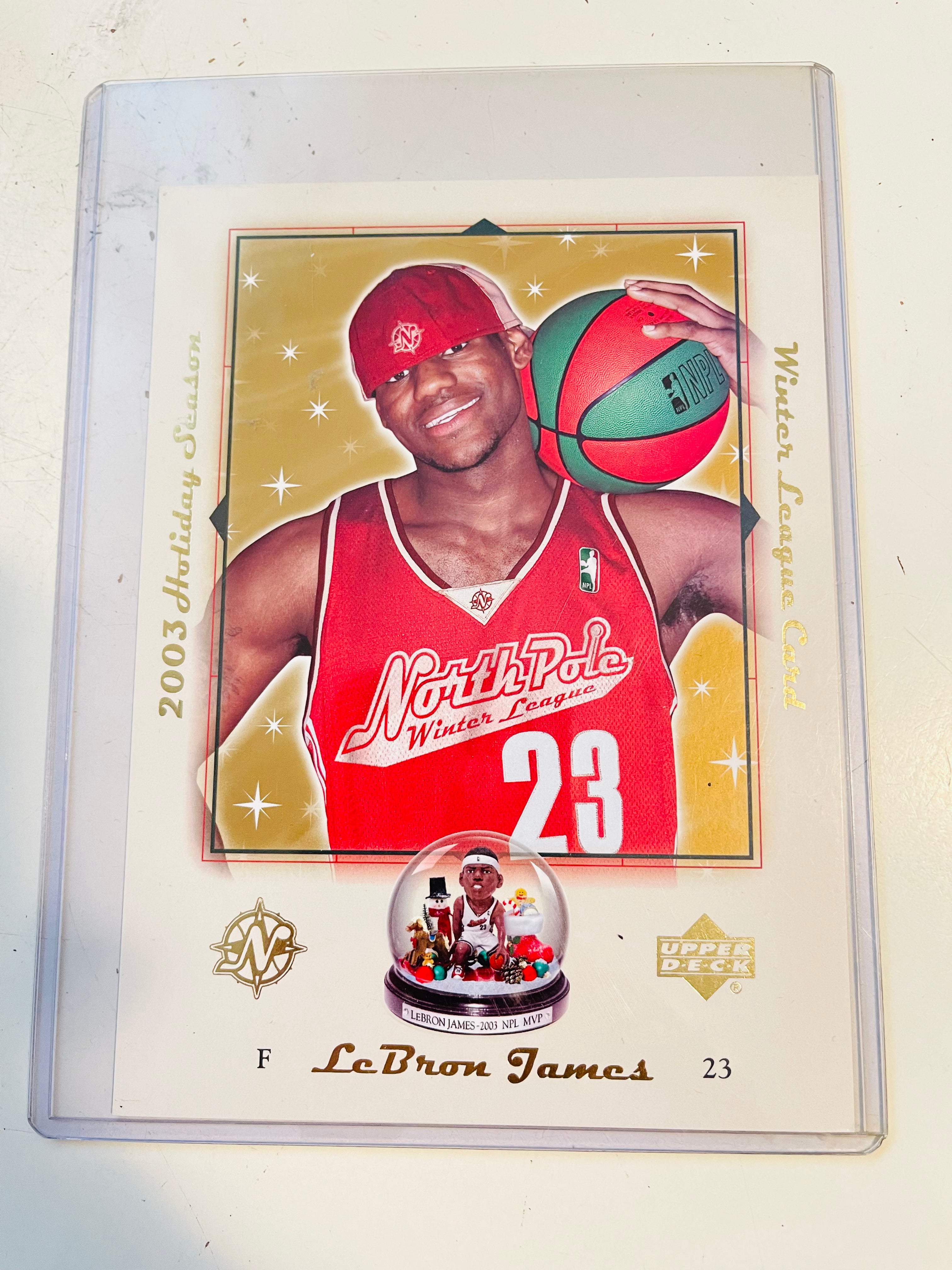 LeBron James Rare 2003 UD Employee Exclusive Rookie Christmas Card - Perfect for NBA Collectors, Sports Memorabilia Enthusiasts & Holiday Gift Giving