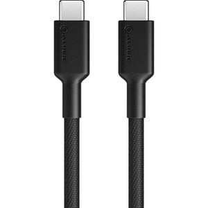 Alogic Elements Pro USB 2.0 to USB C Cable 1m (3.3ft) - 5A Fast Charging & 480Mbps High-Speed Data Sync - Compatible with Smartphones, Tablets, Laptops, Chromebooks - Durable Black Nylon Braided Cable for Home, Office & Travel Use