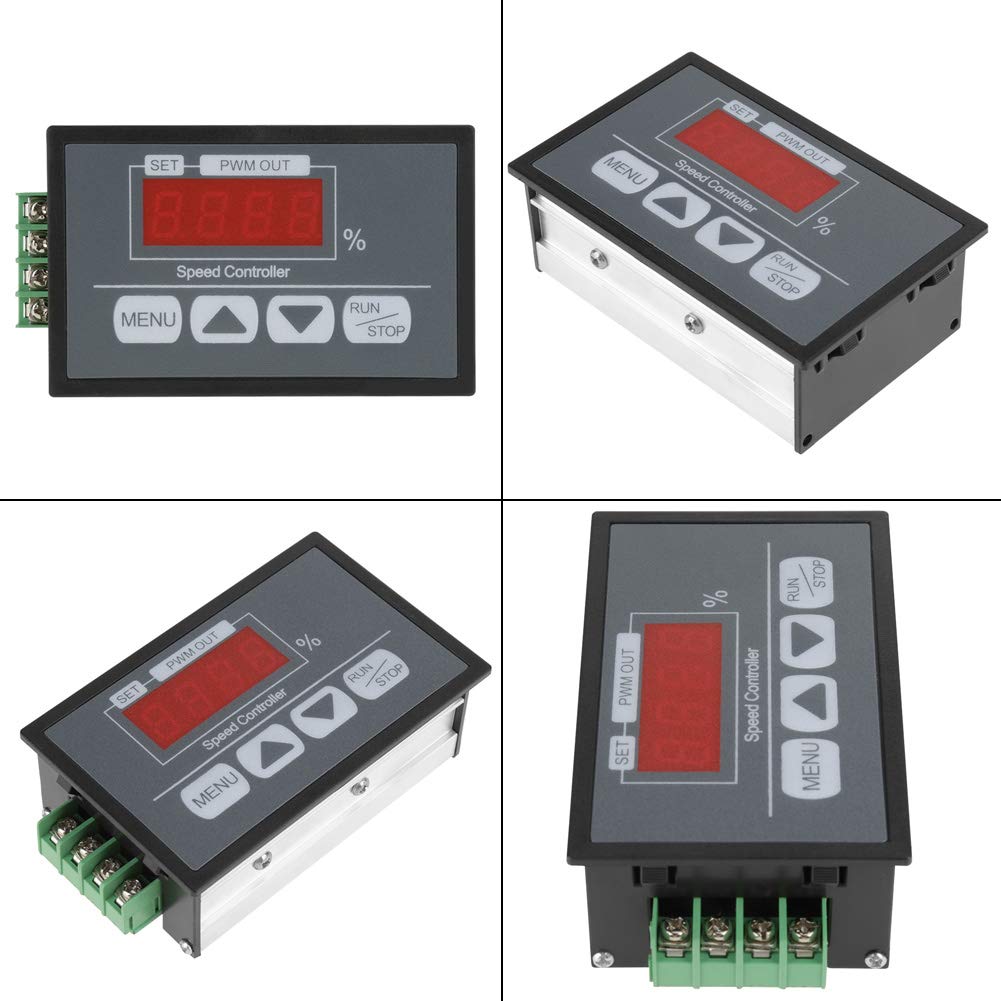 Digital Motor Speed Controller 6-60V with LCD Display - DC Motor Regulator for Slow Start/Stop - Perfect for CNC Machines, 3D Printers & DIY Projects