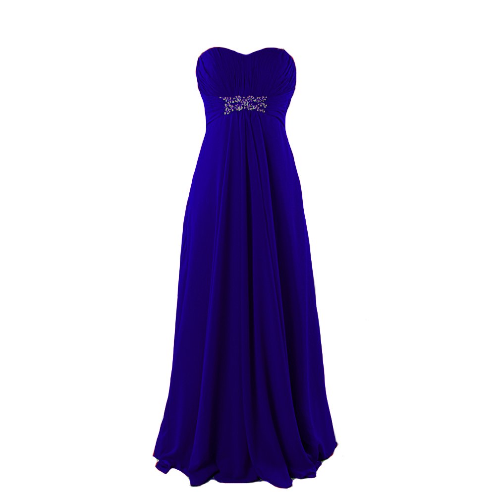 Kivary® Women's Long Sweetheart Beaded A-Line Corset Evening Dress - Perfect for Bridesmaid, Prom, Wedding & Formal Events