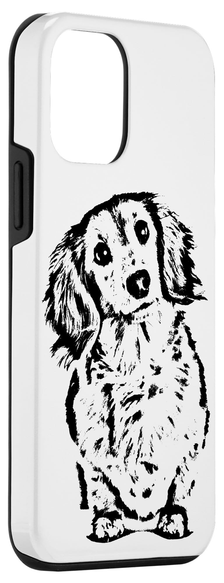 iPhone 12 Mini Case for Long Haired Dachshund Lovers - Cute Wiener Dog Design for Doxie Moms & Dads - Perfect for Everyday Use & Gift Giving