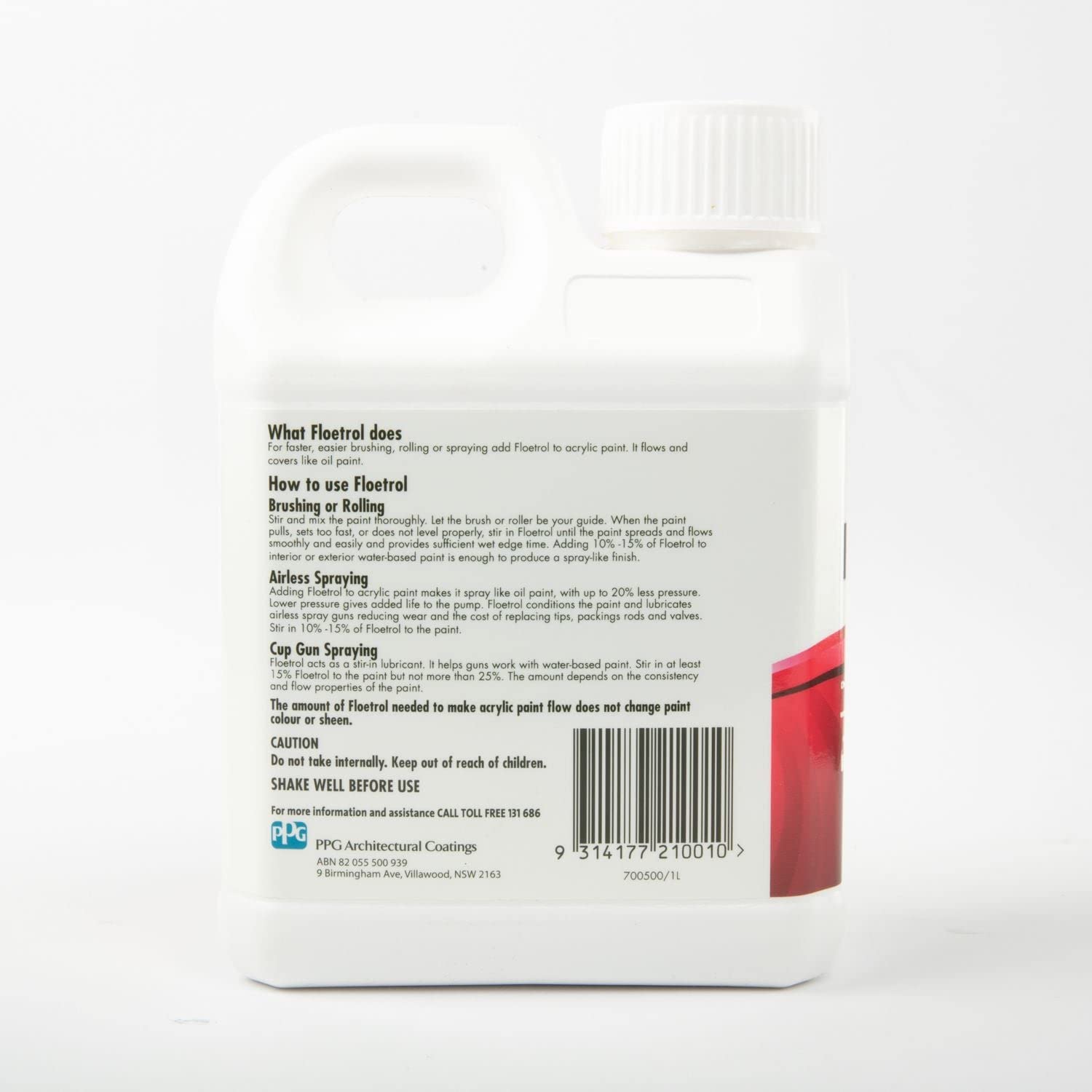 Flood Floetrol Acrylic Paint Additive & Stain Conditioner 1L (32 oz) - Improves Flow & Workability - Made in Australia - Perfect for Artists, DIY Projects & Professional Painting