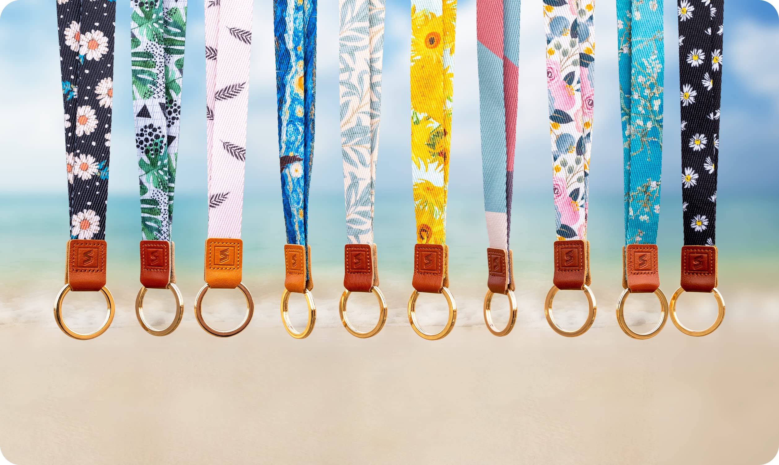 SENLLY Neck Lanyard Strap for Keys, ID Badges & Keychains - Original Pattern Design - Perfect for Work, School, Events & Security Personnel