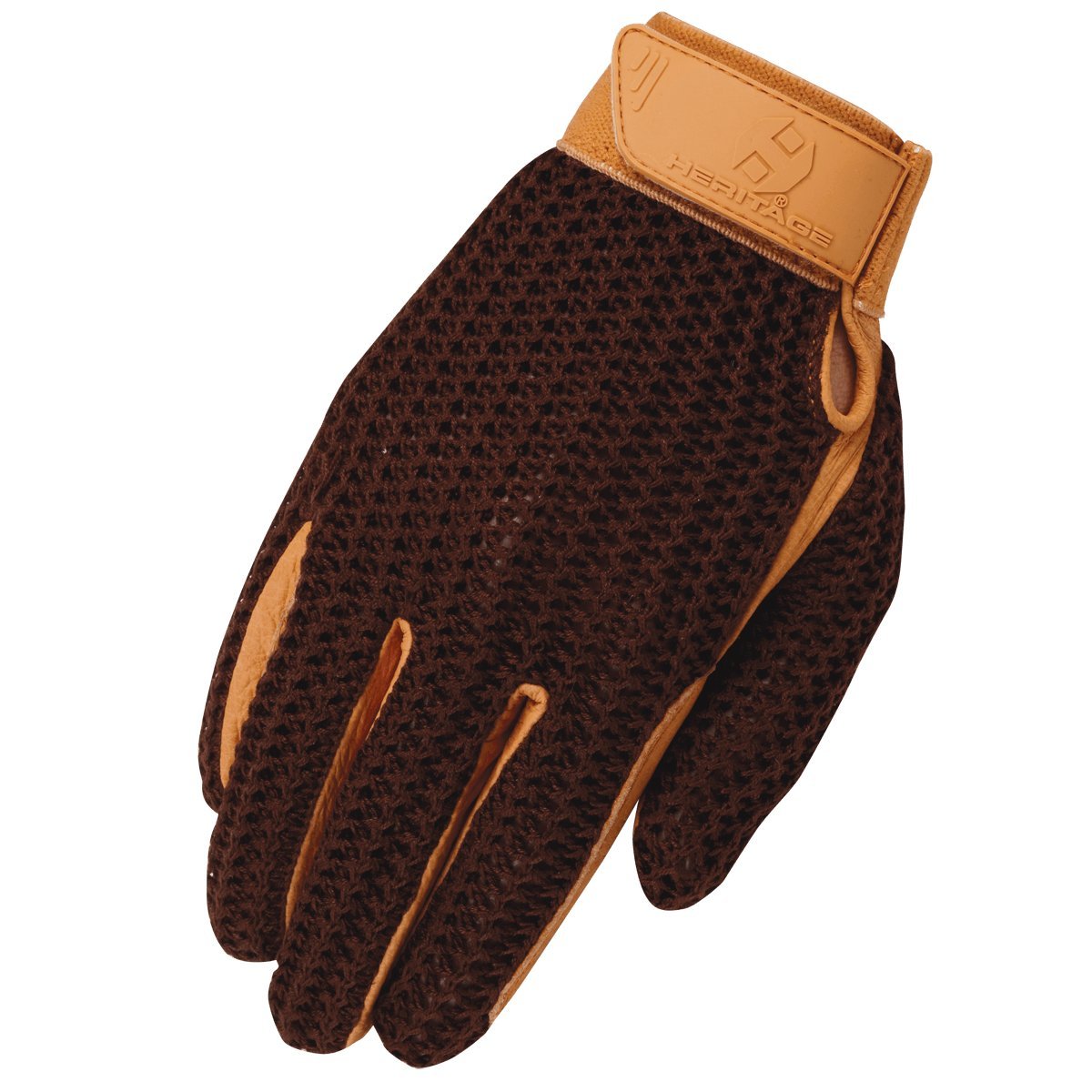 Heritage Crochet Riding Gloves for Equestrian & Horseback Riding - Comfortable & Durable Leather Gloves for Women & Men - Perfect for English & Western Riding, Dressage & Show Jumping