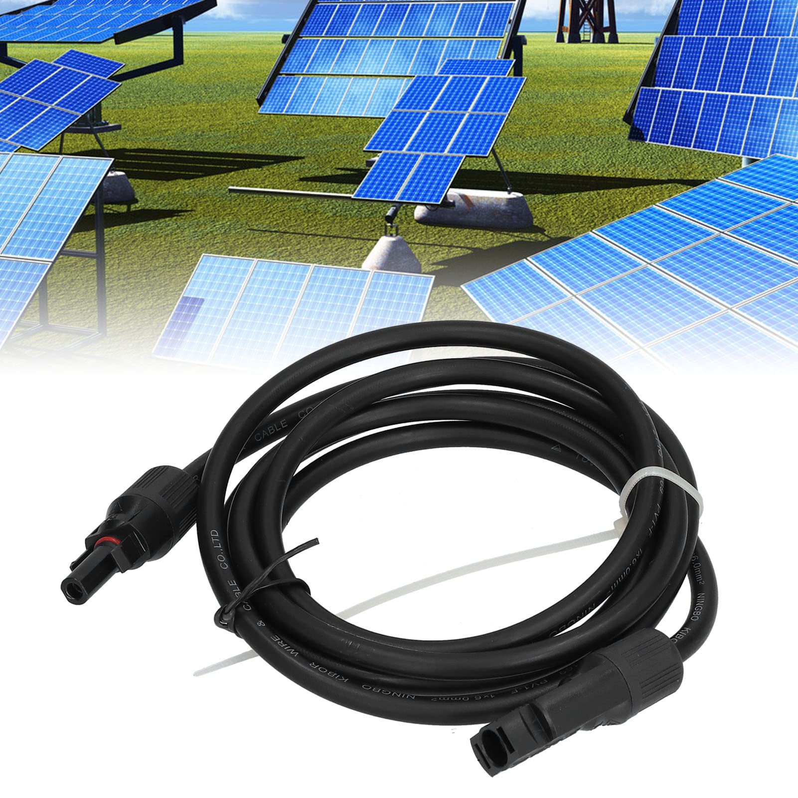 High Strength Solar Panel Wire - Corrosion Resistant Solar Panel Connecting Cable for Series & Parallel Battery Connections - Ideal for Off-Grid Solar Systems & RV Power Setups