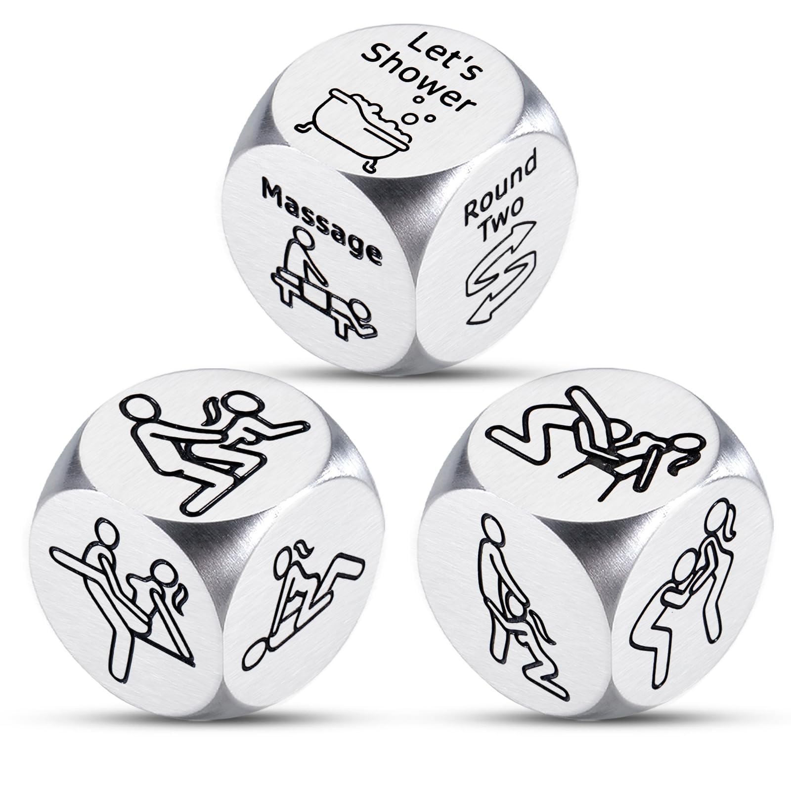 Sex Dice for Couples - Adult Intimacy Dice Game Set for Romantic Date Nights, Boyfriend & Girlfriend Gifts, Anniversary & Birthday Present for Husband Wife - Perfect for Valentine's Day, Stocking Stuffers & Spicing Up Your Love Life