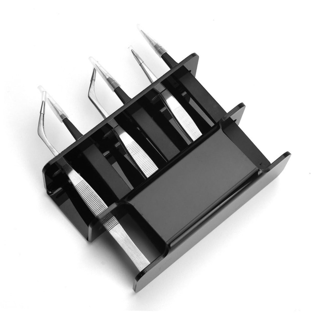 Mikinona Black False Eyelash Extension Tweezers Stand - Compact Eyelash Storage Rack for Professional & Home Use - Perfect for Salon, Makeup Artists & DIY Beauty