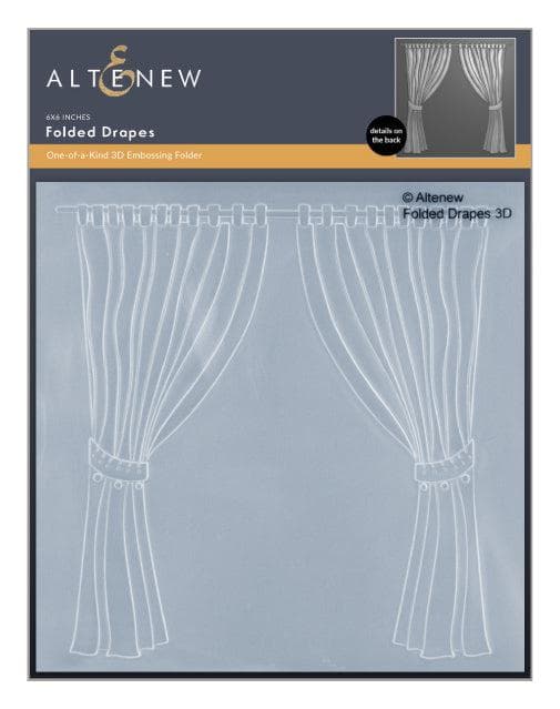 3D Embossing Folder for DIY Scrapbooking Cards - Folded Drapes Design for Paper Crafting, Card Making, and Home Decor Projects