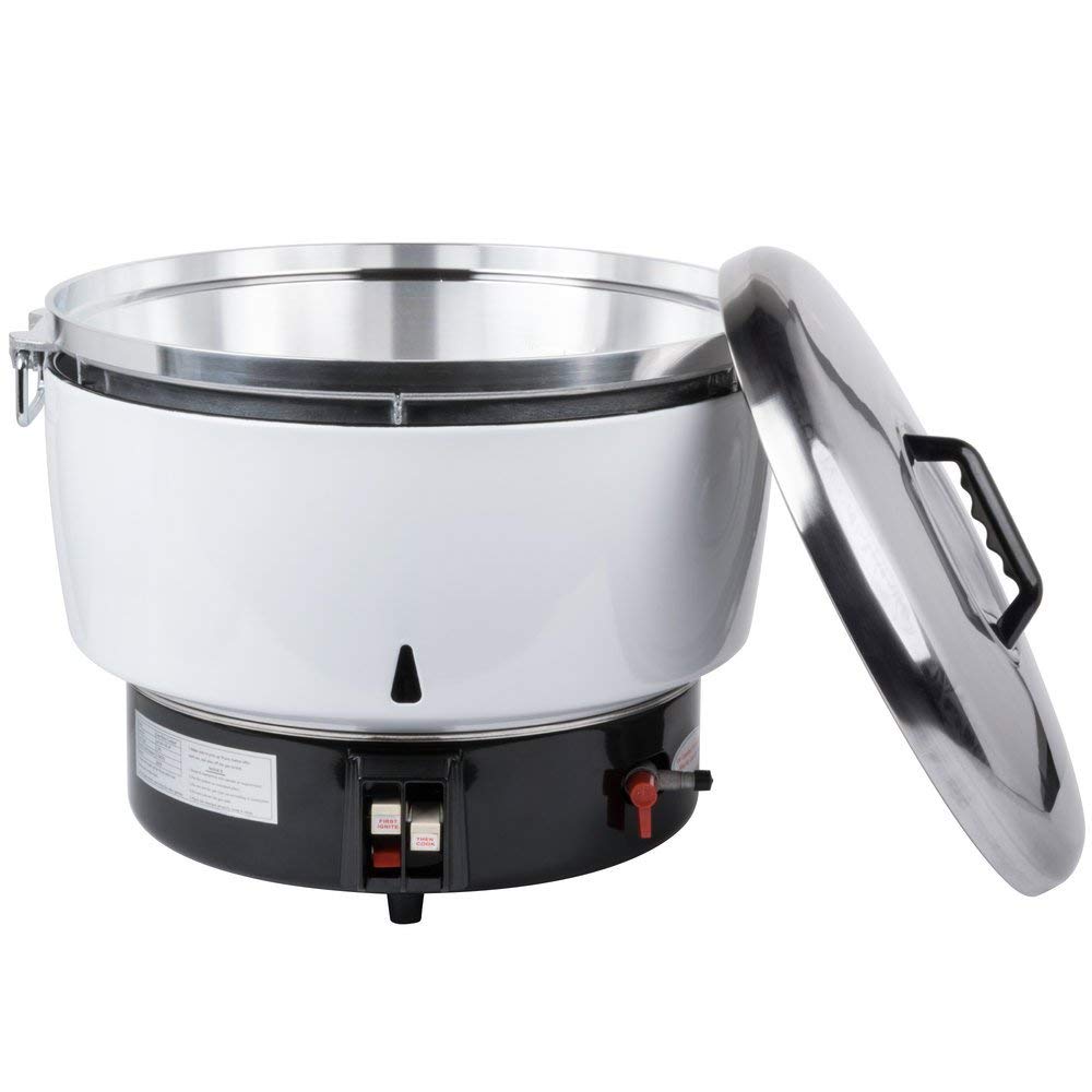 GRCNAT 14,000 BTU Natural Gas Rice Cooker - 110 Cup (55 Cup Raw) Capacity for Large Families & Catering | Perfect for Outdoor Cooking, Camping & Commercial Kitchens