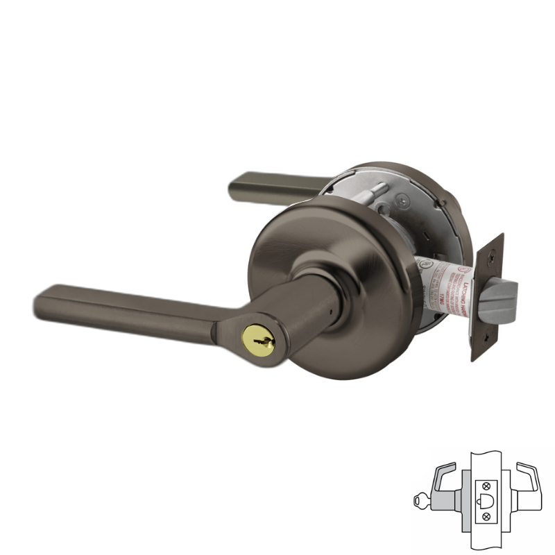 Corbin Russwin CLX3355 102D Cylindrical Lock - Classroom Function Security Lock with Decorative Lever & Multiple Core Options - Ideal for Schools, Offices & Commercial Buildings