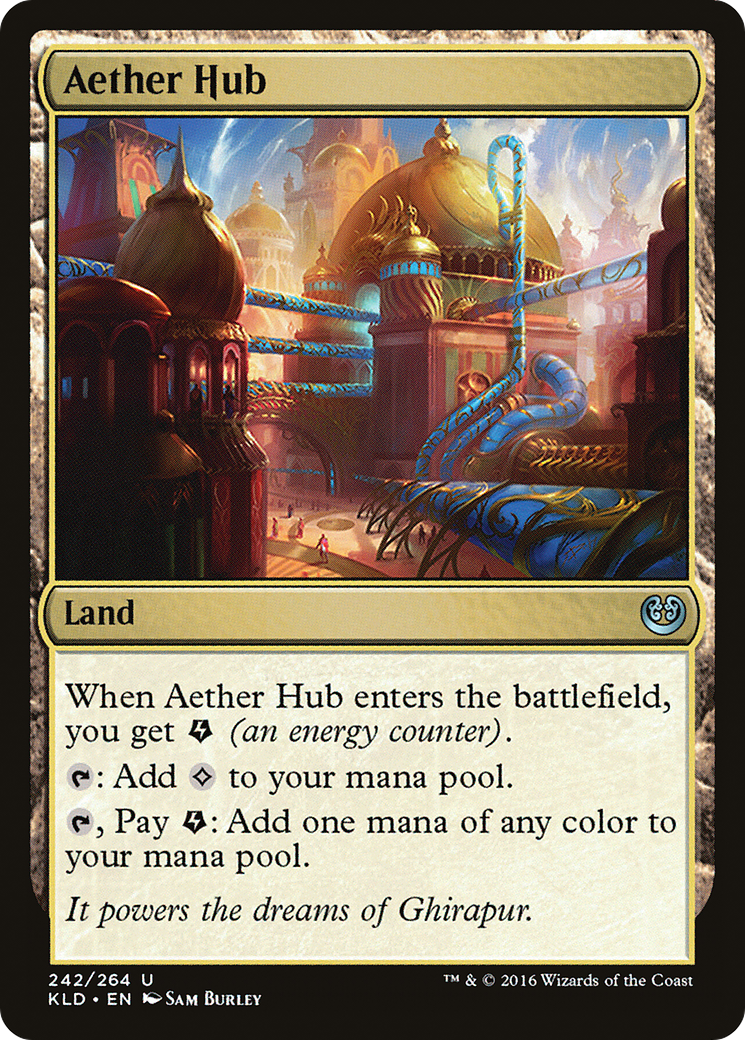 Aether Hub (Ripple Foil) - MTG Modern Horizons 3 Commander Card - Perfect for Magic: The Gathering EDH and Modern Deck Builders