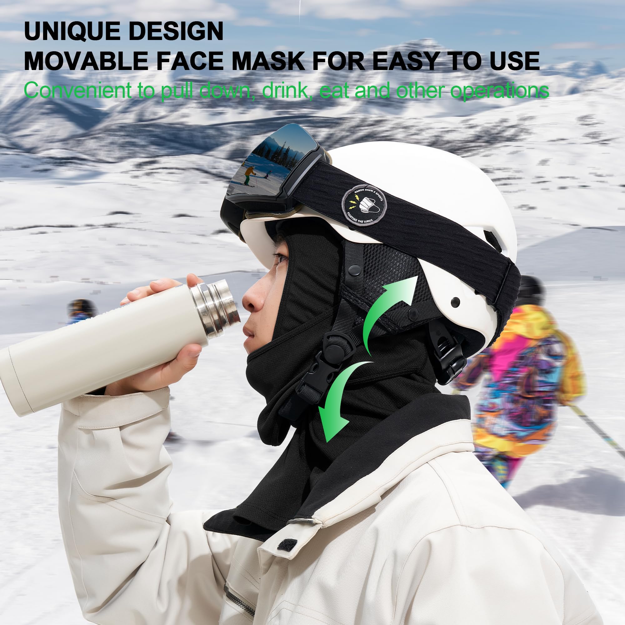 3-Pack Balaclava Ski Mask for Men & Women - Breathable Full Face Cover for Sun Protection & Cold Weather - Ideal for Skiing, Snowboarding, Motorcycling & Outdoor Activities