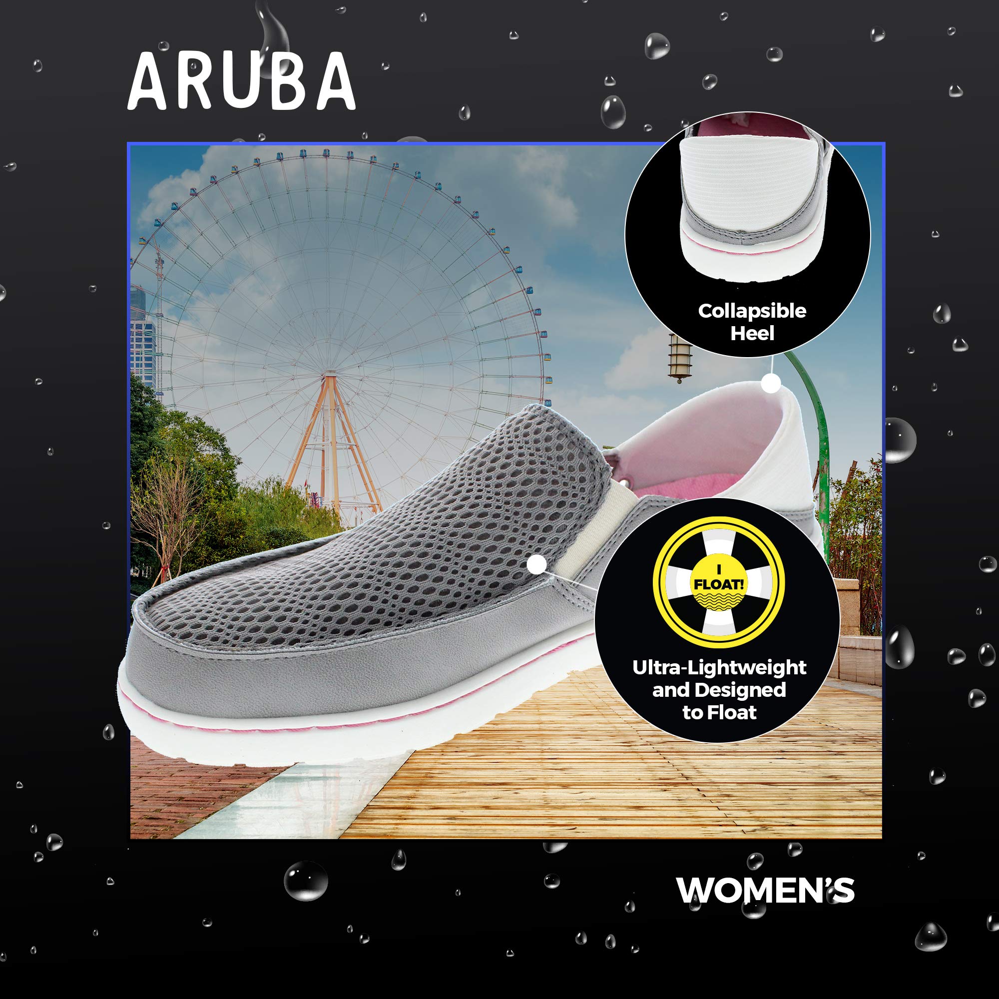 Body Glove Women's Boat Shoes - Slip On Water Shoes for Fishing, Boating & Casual Wear | Breathable Mesh & Canvas Design | Perfect for Beach, Pool & Outdoor Activities