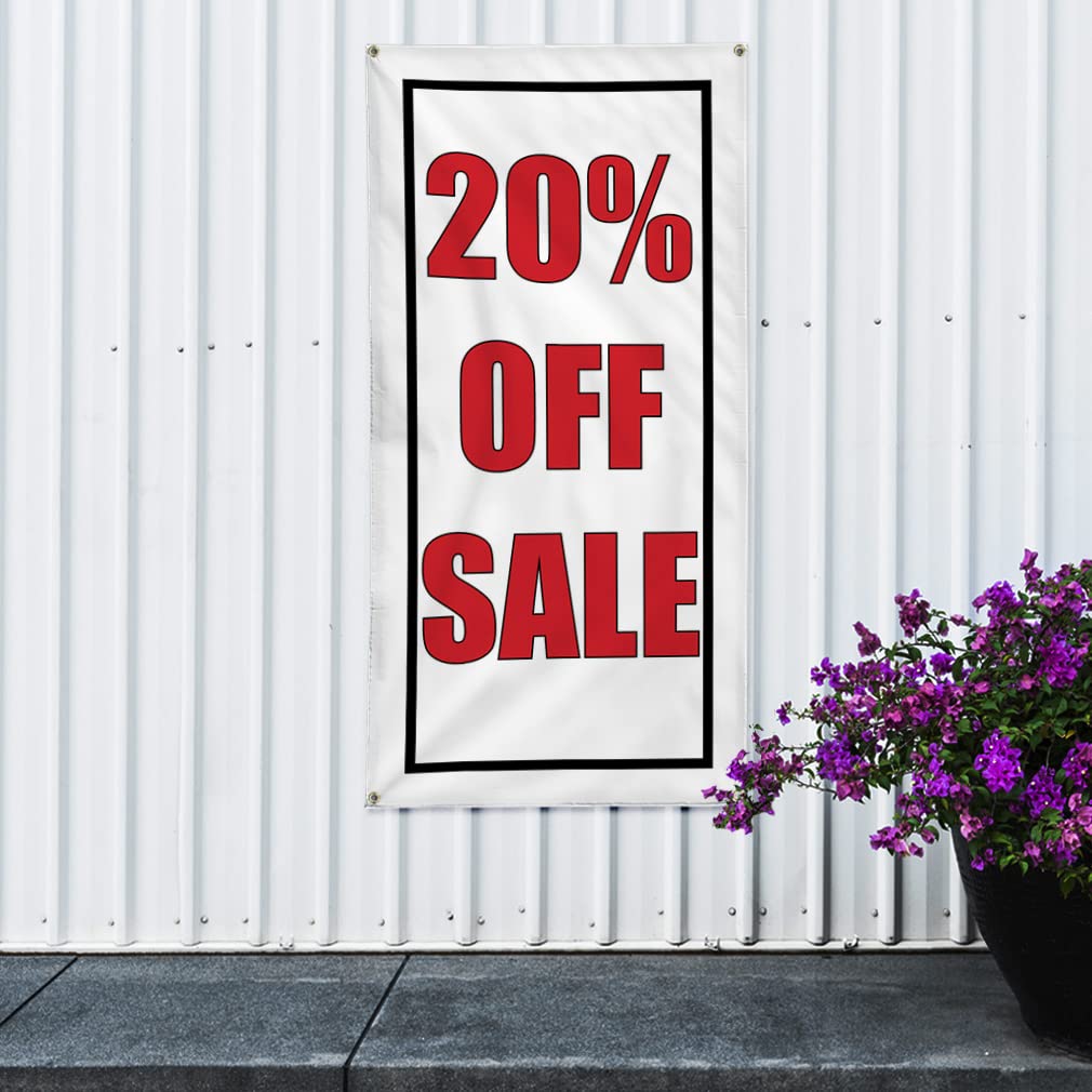Premium Vertical Vinyl Banner - 144x60 Inches Weatherproof Outdoor Sign with 10 Grommets | Business, Yard & Industrial Use | Multiple Sizes Available | 20% Off Promo | Perfect for Storefronts, Events, Construction Sites & Trade Shows