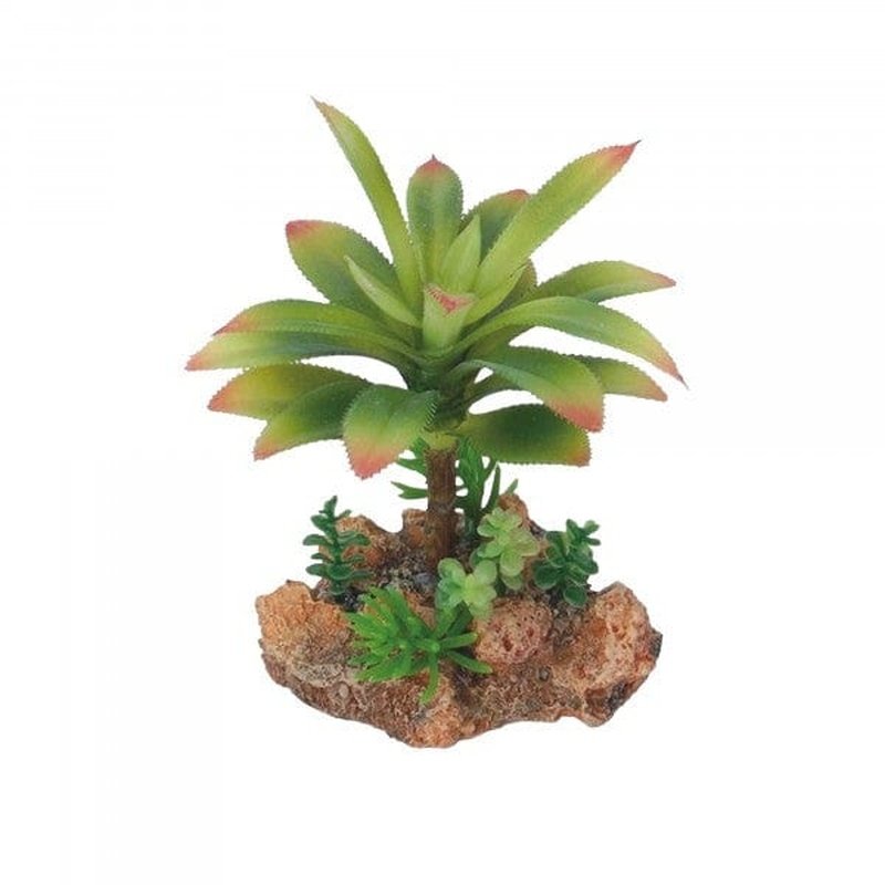 Eco Tech Flowering Cajun Cactus - 13cm Artificial Succulent Plant for Home & Office Decor, Wedding Centerpieces, and Desert-Themed Party Decorations