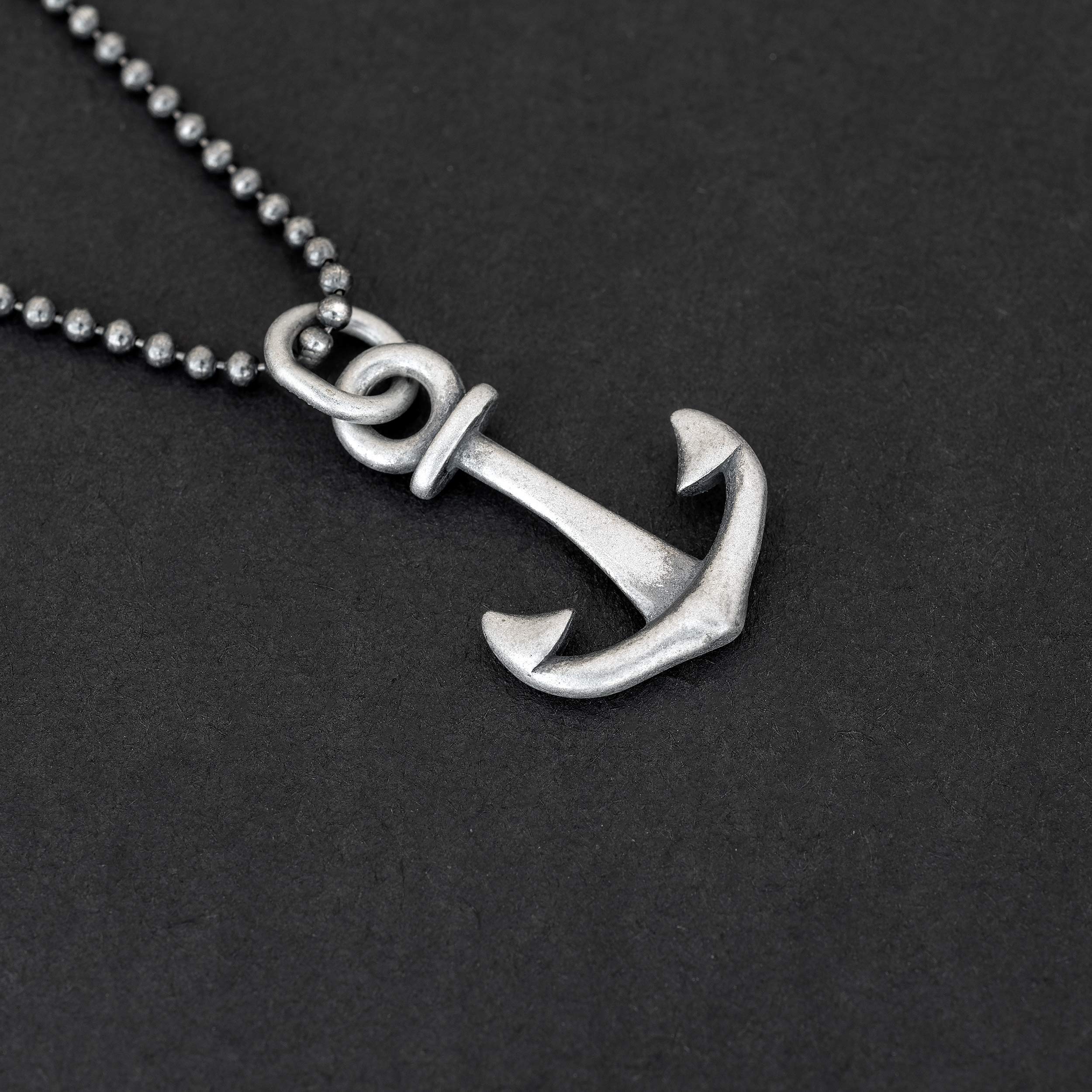 925 Sterling Silver Men's Anchor Pendant Necklace - Nautical Navy Chain for Sailor Jewelry - Oxidized Gift for Him - Perfect for Gifts, Weddings, and Everyday Wear