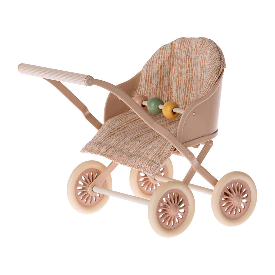 Maileg Rose Baby Stroller - Lightweight & Compact for Newborns & Toddlers - Perfect for Walks, Shopping & Travel