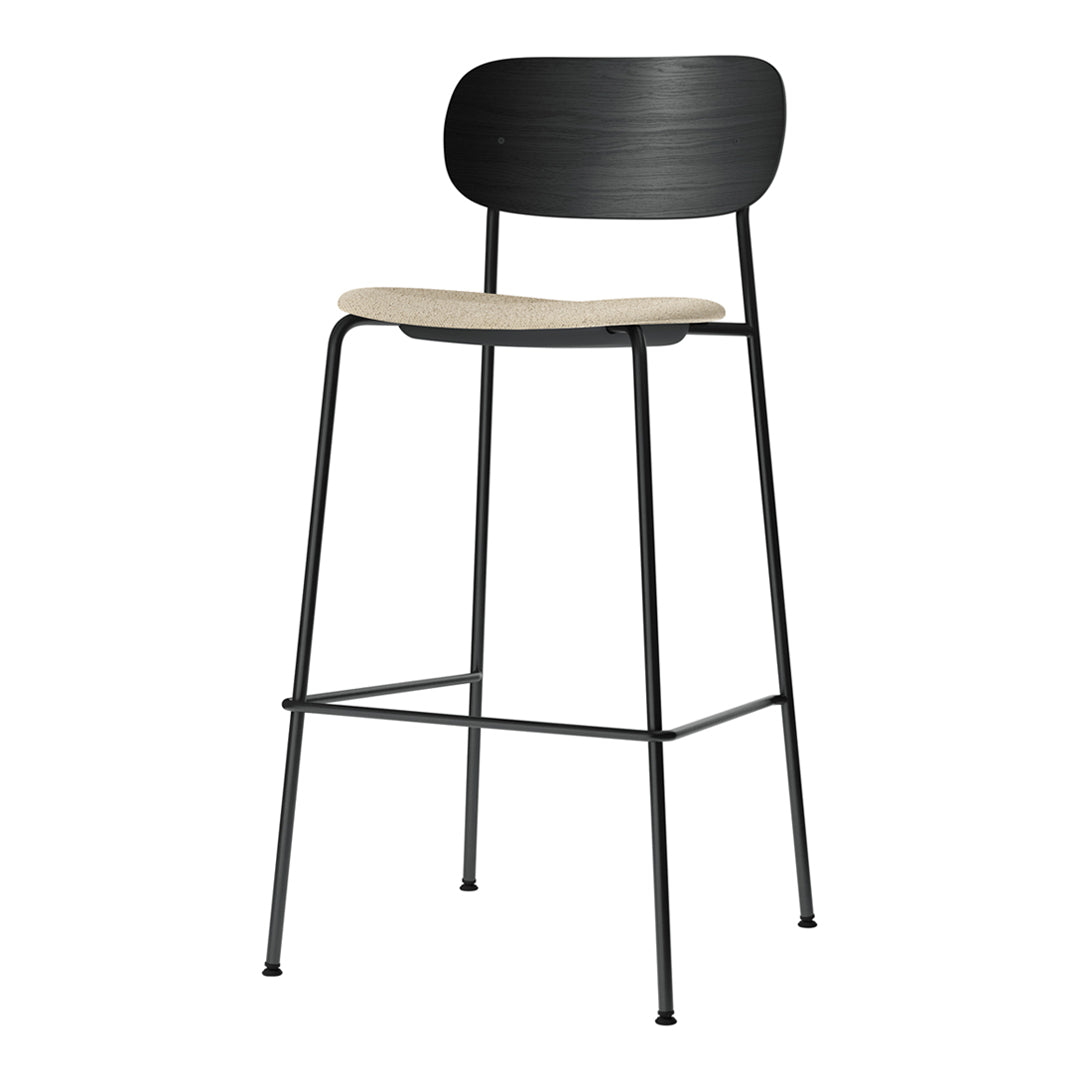Co Bar Chair with Upholstered Seat - Modern Counter Height Stool for Kitchen Island, Breakfast Bar & Home Pub Decor