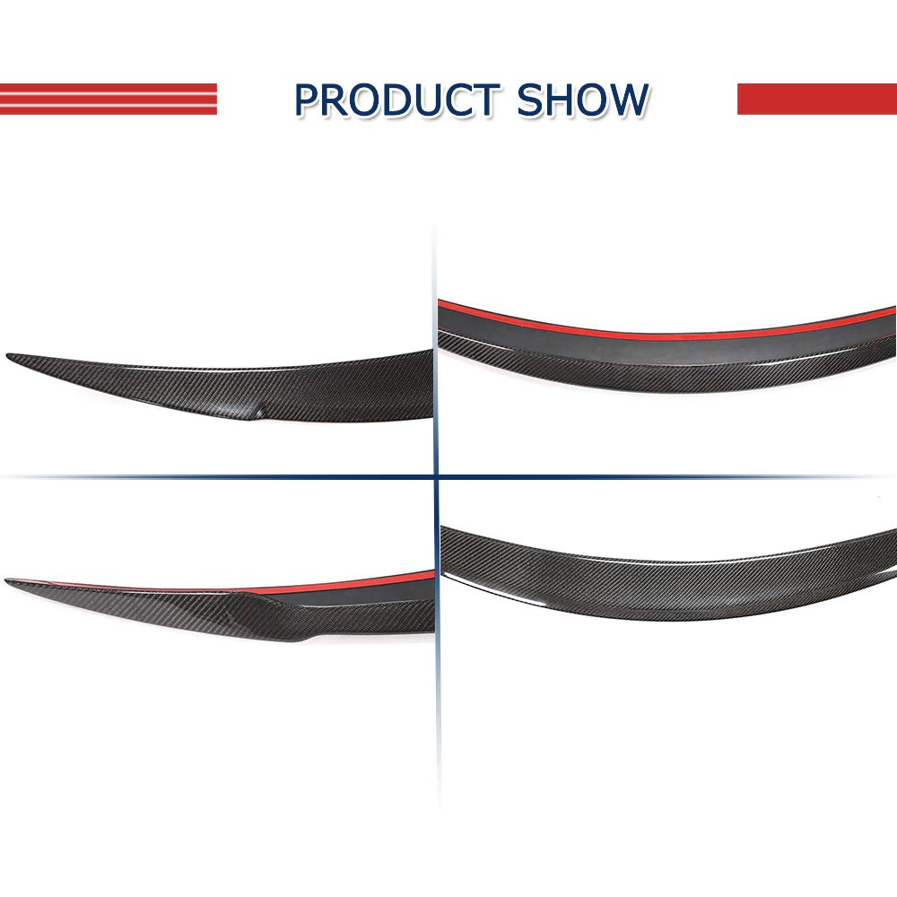 Premium Carbon Fiber Trunk Spoiler for Tesla Model S 2012-2024 - High-Performance Rear Wing Tail Spoiler - OEM Style Fitment - Perfect for Racing & Street Style Enhancement