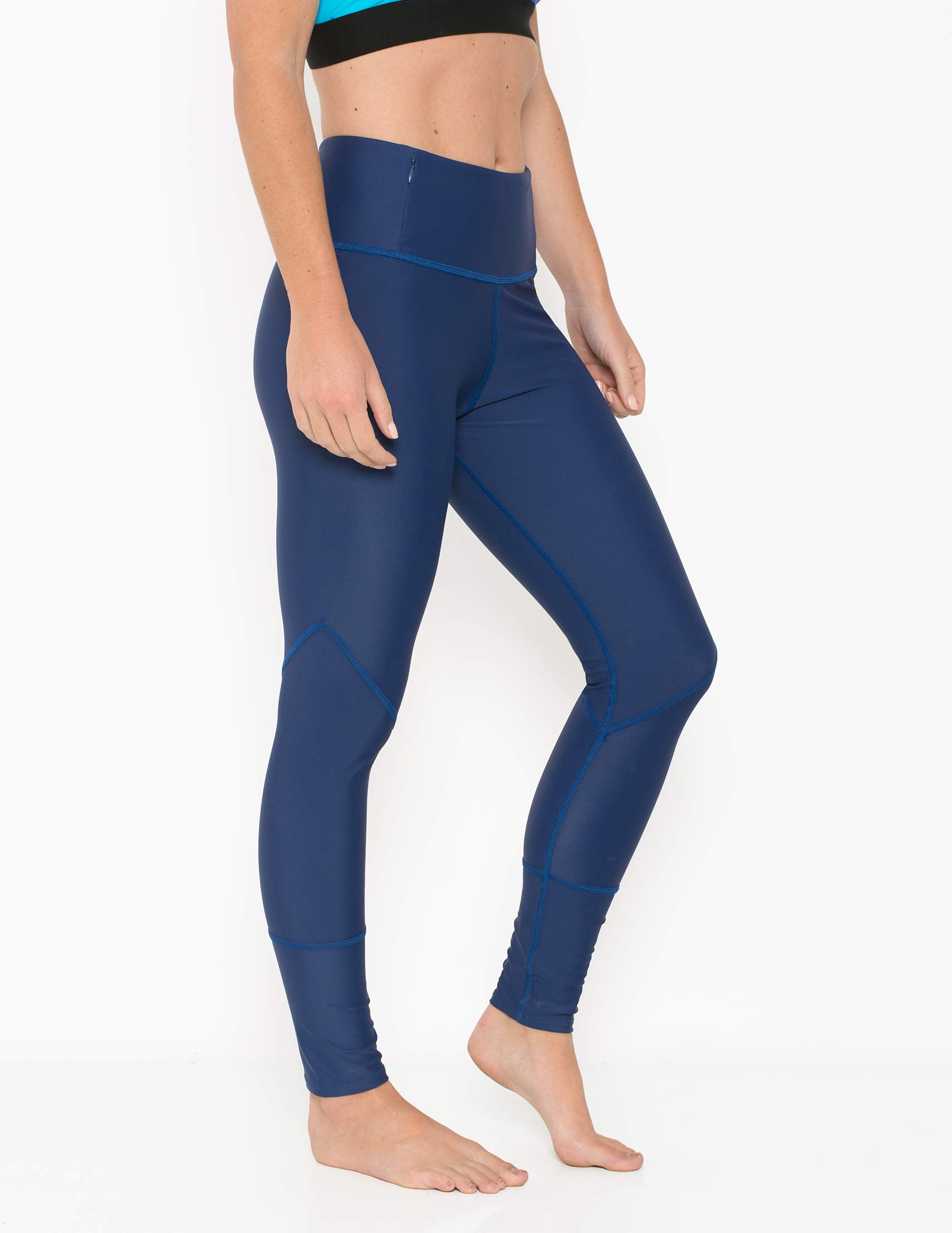 Tuga Women's High Waist Swim Leggings - UPF 50+ Sun Protection Swimwear - Quick Dry & Chlorine Resistant - Made in USA - Perfect for Surfing, Yoga & Beach Activities