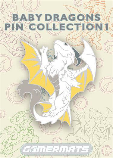 Baby White Dragon Pin (B5) - Cute Fantasy Enamel Lapel Pin for Kids & Collectors - Perfect for Backpacks, Jackets & Gifts