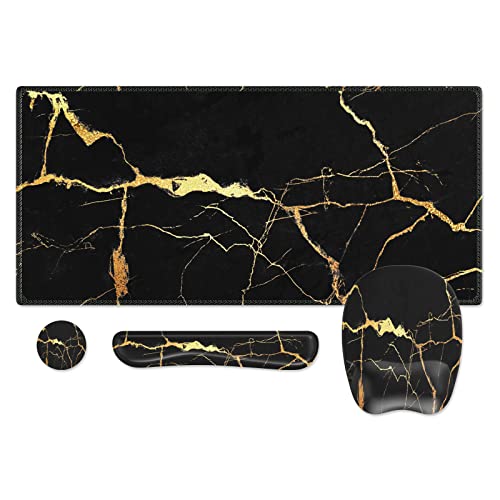 A Gold Black Marble