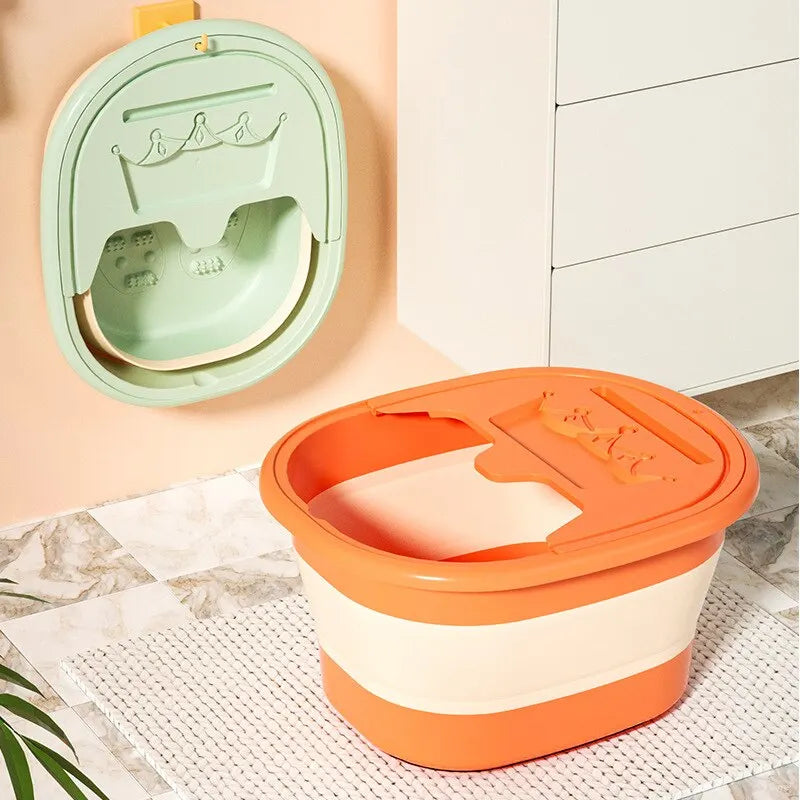 Foldable Foot Soaking Tub - Portable Spa Basin for Relaxation & Pedicure at Home, Travel, or Salon Use