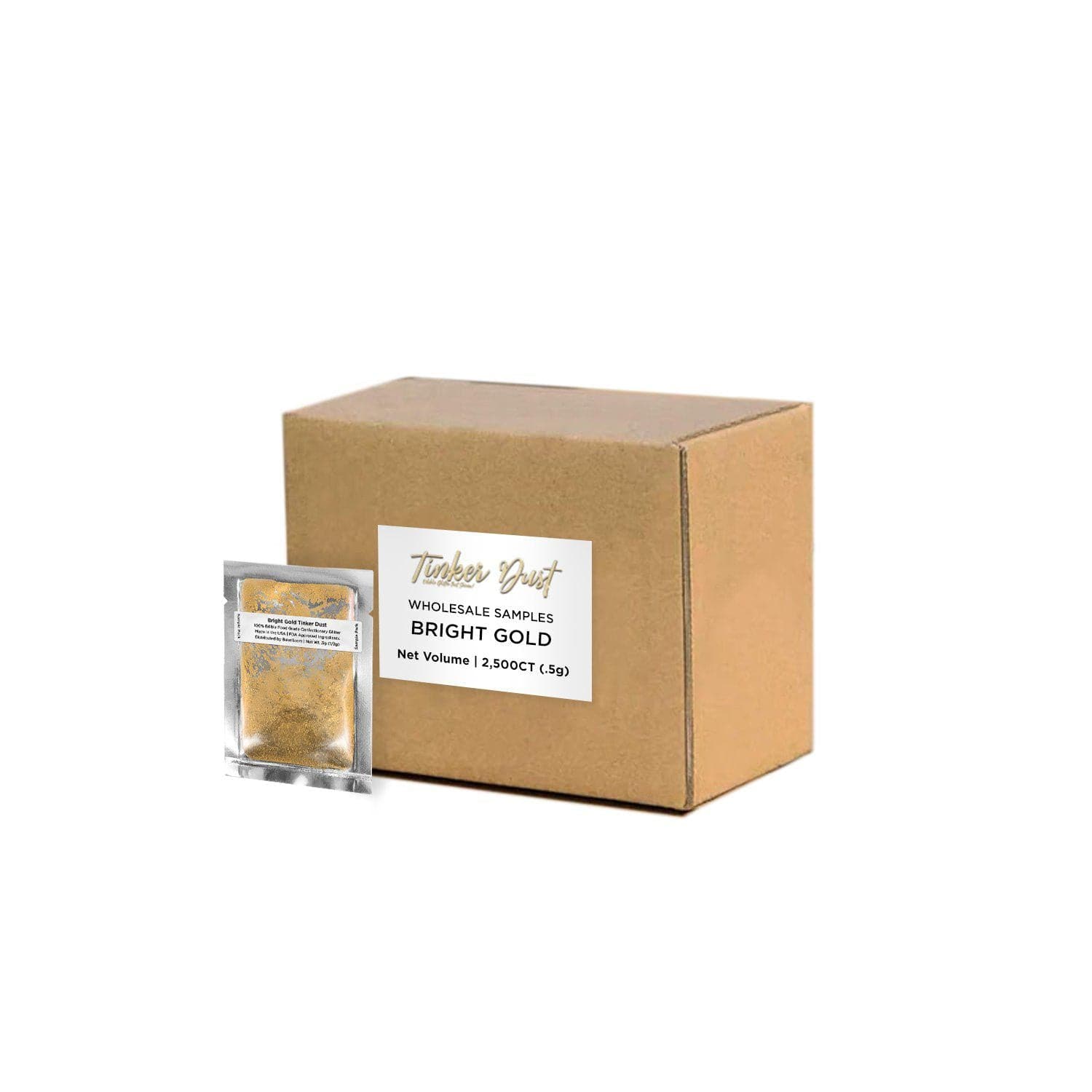 Bright Gold Tinker Dust® Glitter Sample Packs - Bulk Wholesale for Crafts, DIY Projects & Nail Art | Perfect for Scrapbooking, Card Making & Party Decorations