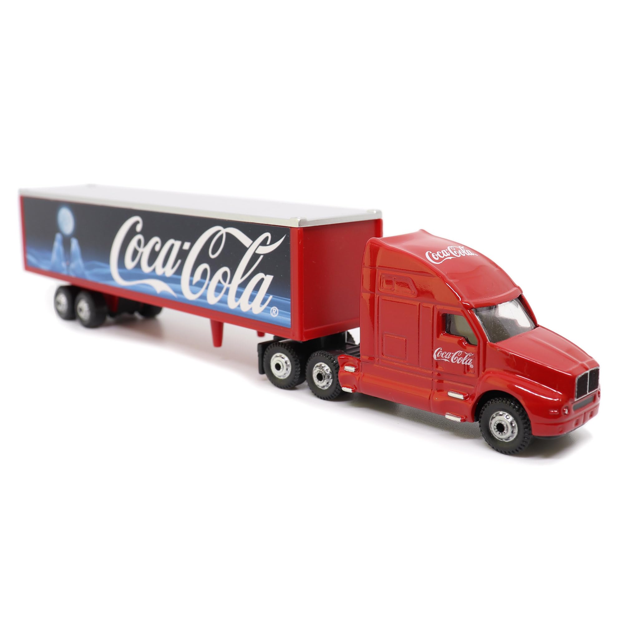 Motor City Classics 1:87 Scale Bears and Moon Long Hauler Diecast Truck - White & Blue Collectible Model for Display & Diecast Enthusiasts